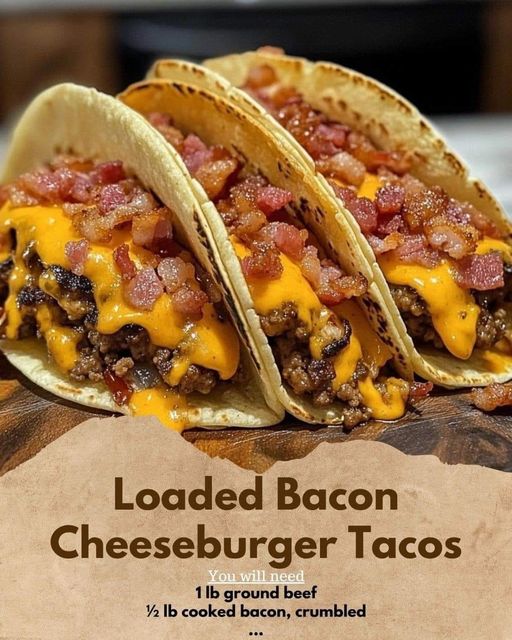 Loaded Bacon Cheeseburger Tacos